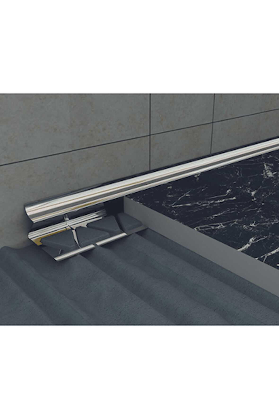 12 MM ALM. SERAMİK İÇ KÖŞE PROFİLİ MAT SİYAH 2.7m Boy