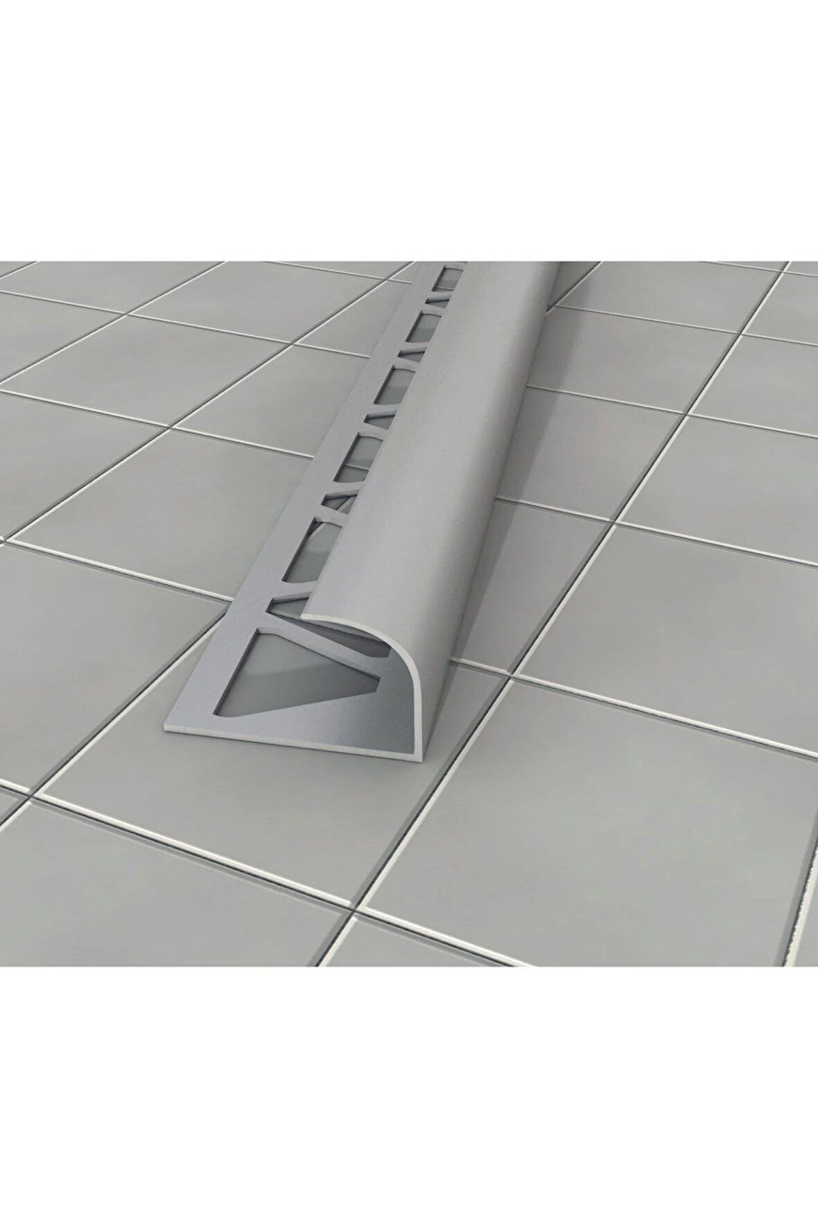 12 MM ALM. SERAMİK DIŞ KÖŞE PROFİLİ MAT GRİ 2.7 MT BOY