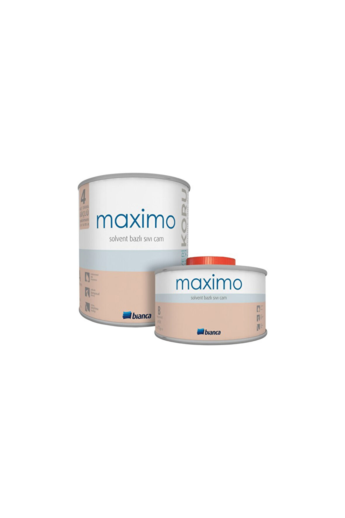 BIANCA MAXİMO SOLVENTBAZLI SIVI CAM 0.50 KG (PARLAK)