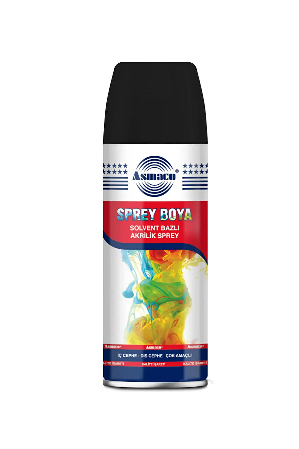 ASMACO MAT SİYAH AKRİLİK SPREY BOYA 400 ML (RAL 9011)