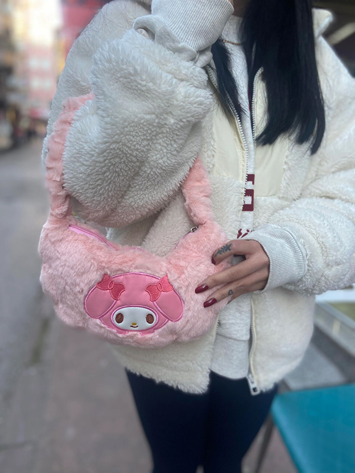 Pembe Anime Fantasy Magic Melody  Peluş El Çantası