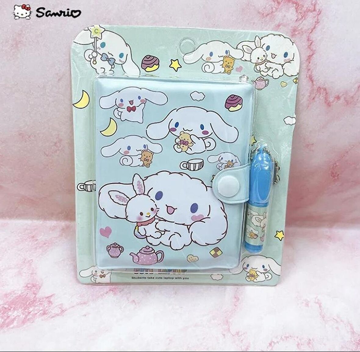 Kawaii Sanrioo Karakterler Mini Defter Kalem Set