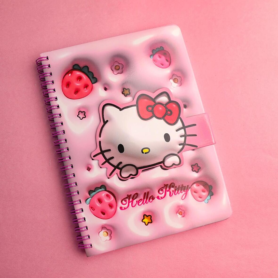 Hello Kitty Mıknatıs Kapaklı Defter A5  Boyu