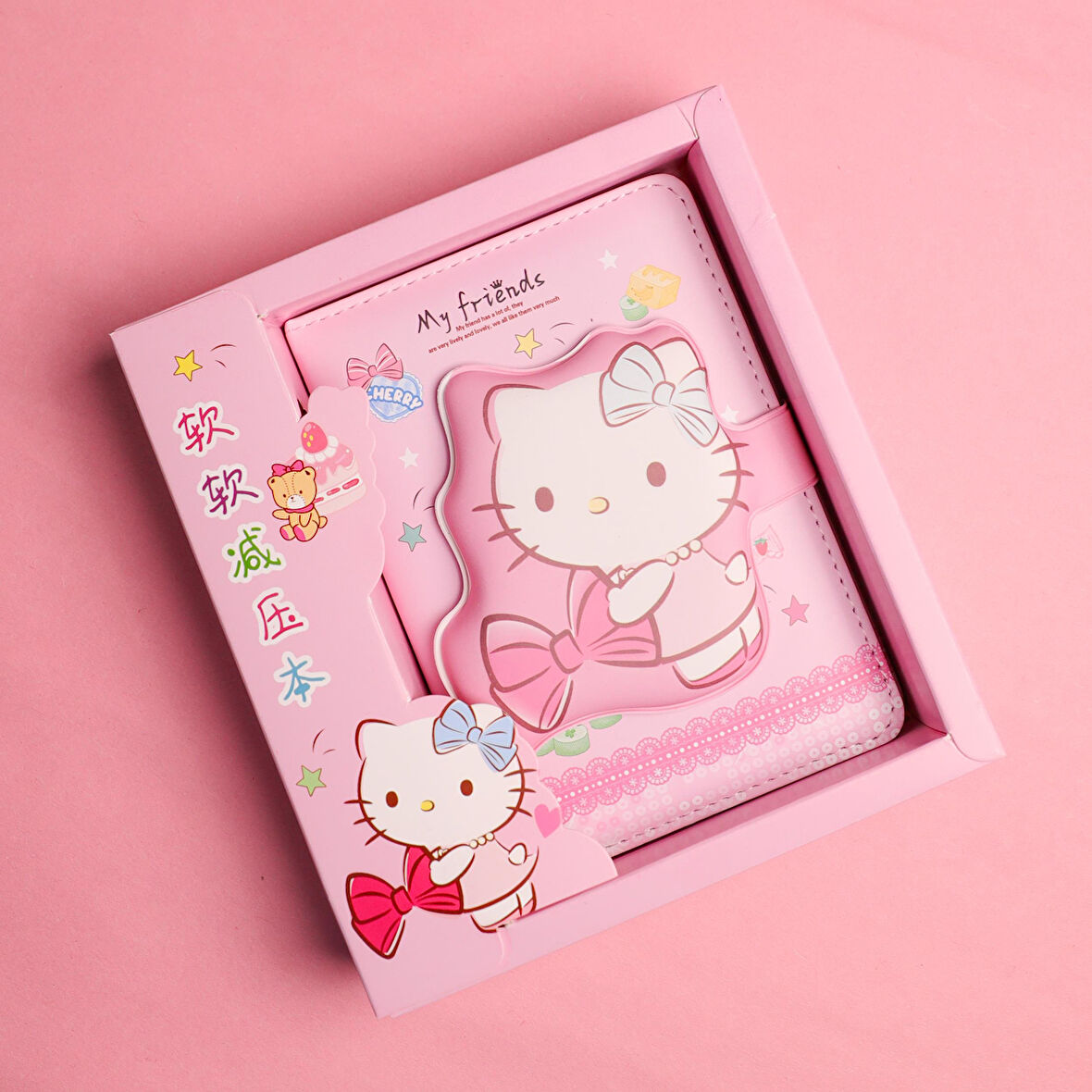 Kawaii Sanrio  Karakterleri Mıknatıs Kapaklı  Kutulu Defter