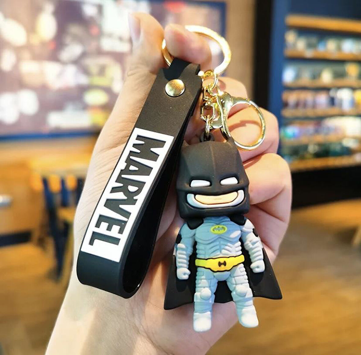 Batman Figürlü Silikon Anahtarlık