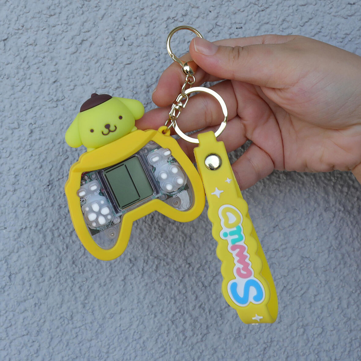 Kawaii Sanrioo Karakterler Mini Oyun  Konsolu Tetris Oyun  Anahtarlık