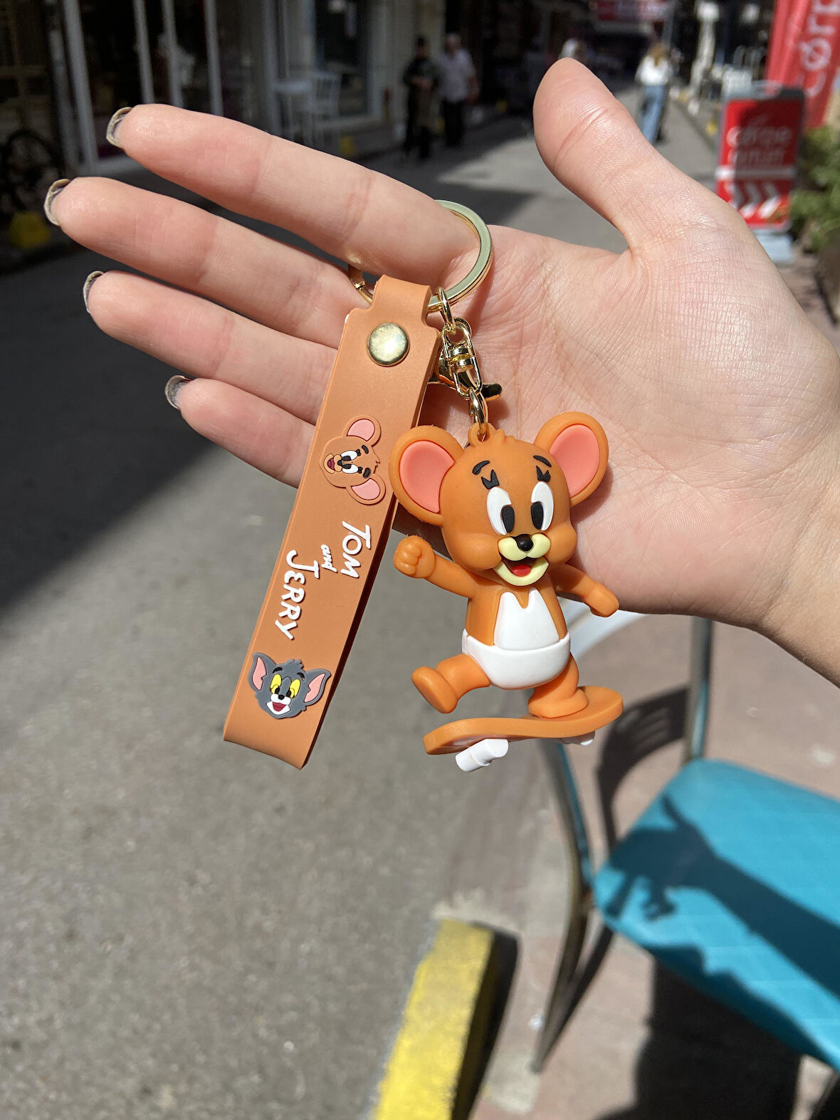 Tom&Jerry - Jerry  Kaykay Model Anahtarlık Çanta Süsü