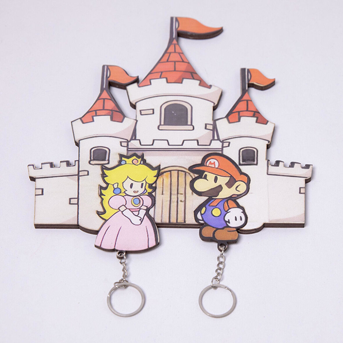 Super Mario Bros Anahtarlık  Çift Seti - Anahtar Askısı