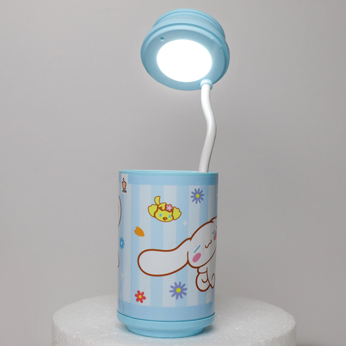 Cinnamoroll Şarjlı 2 Kademeli Led Masa Gece ve Çalışma Lambası Kalemlik