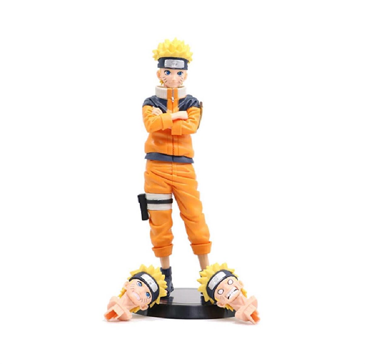 Anime Naruto Uzumaki 25 Cm Figür 3 Ayrı Kafa Birlikte 