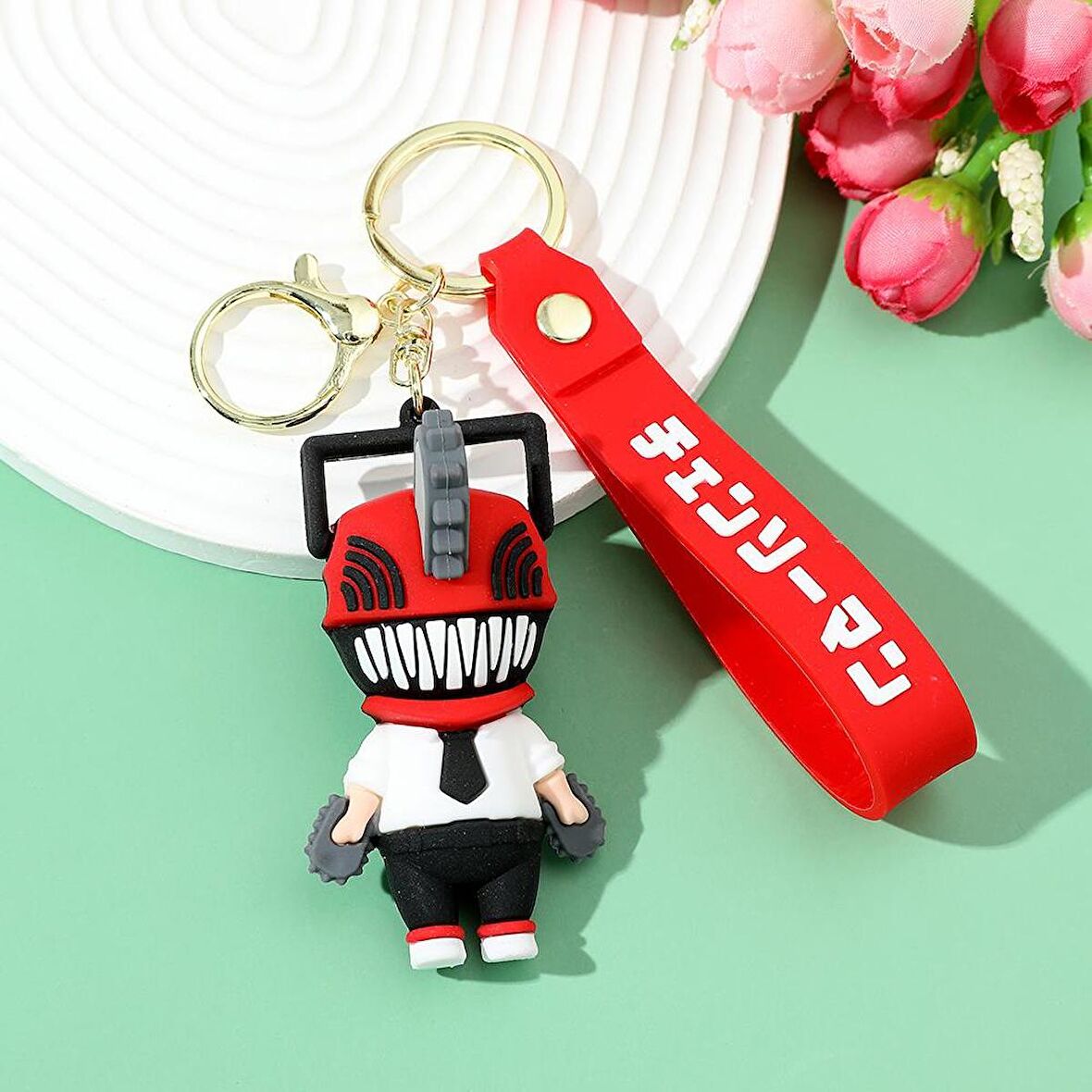 Denji Pochita Silikon Anahtarlık ve  Kartlık