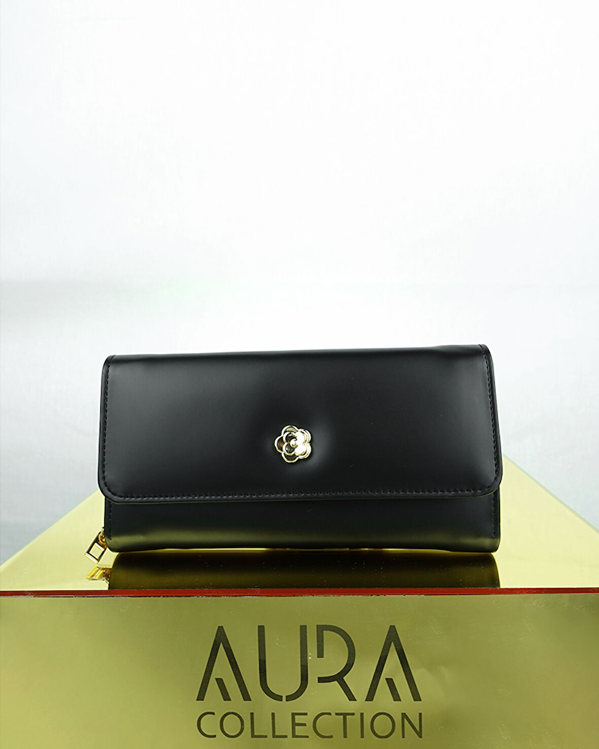 Valore Büyük Boy Fermuarlı ve Çok Gözlü Suni Deri Cüzdan