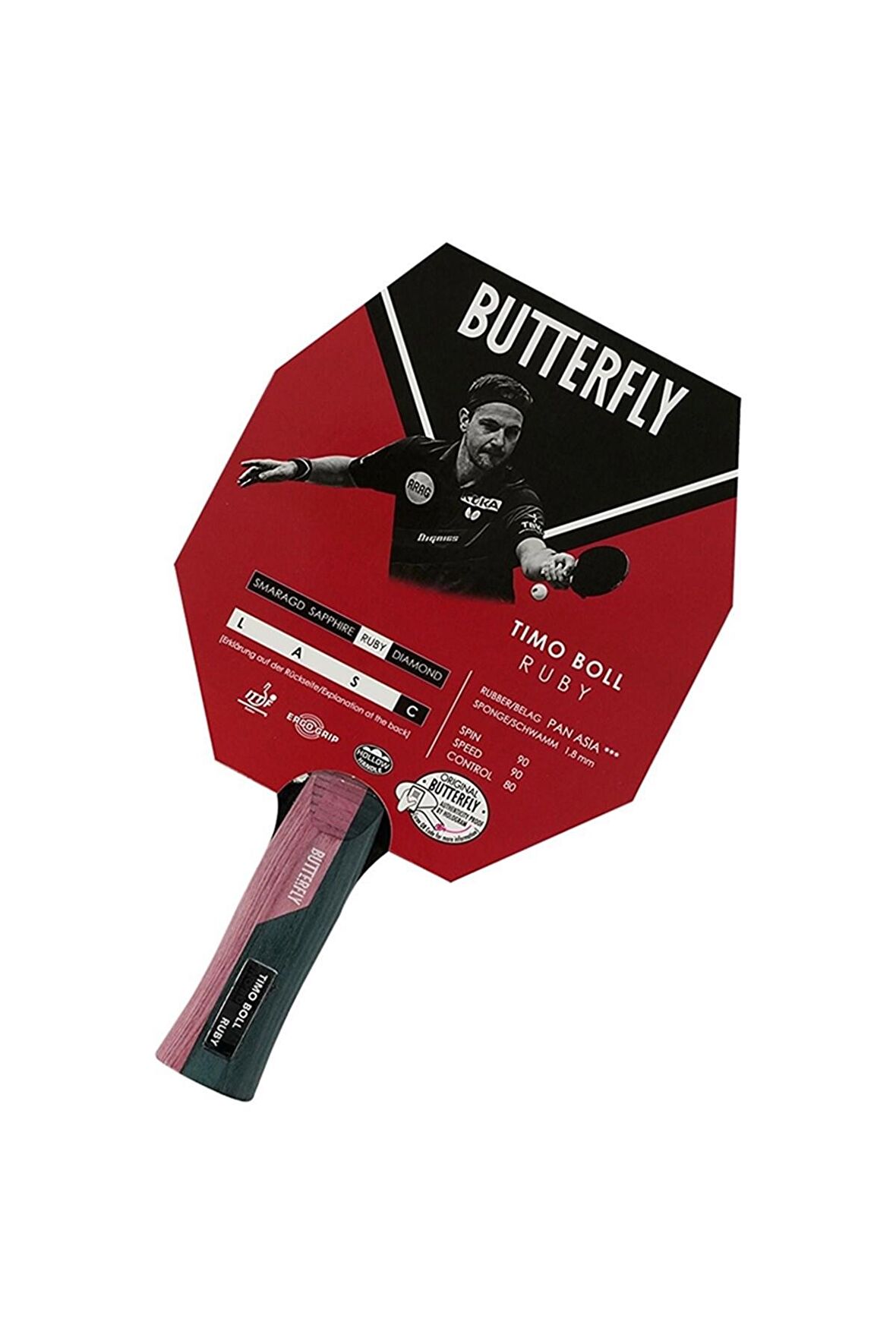 Butterfly 85029 Timo Boll Ruby Masa Tenisi Raketi