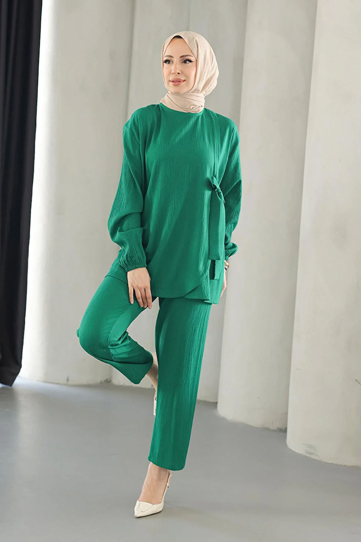 Bağlama Detaylı Takım Yeşil