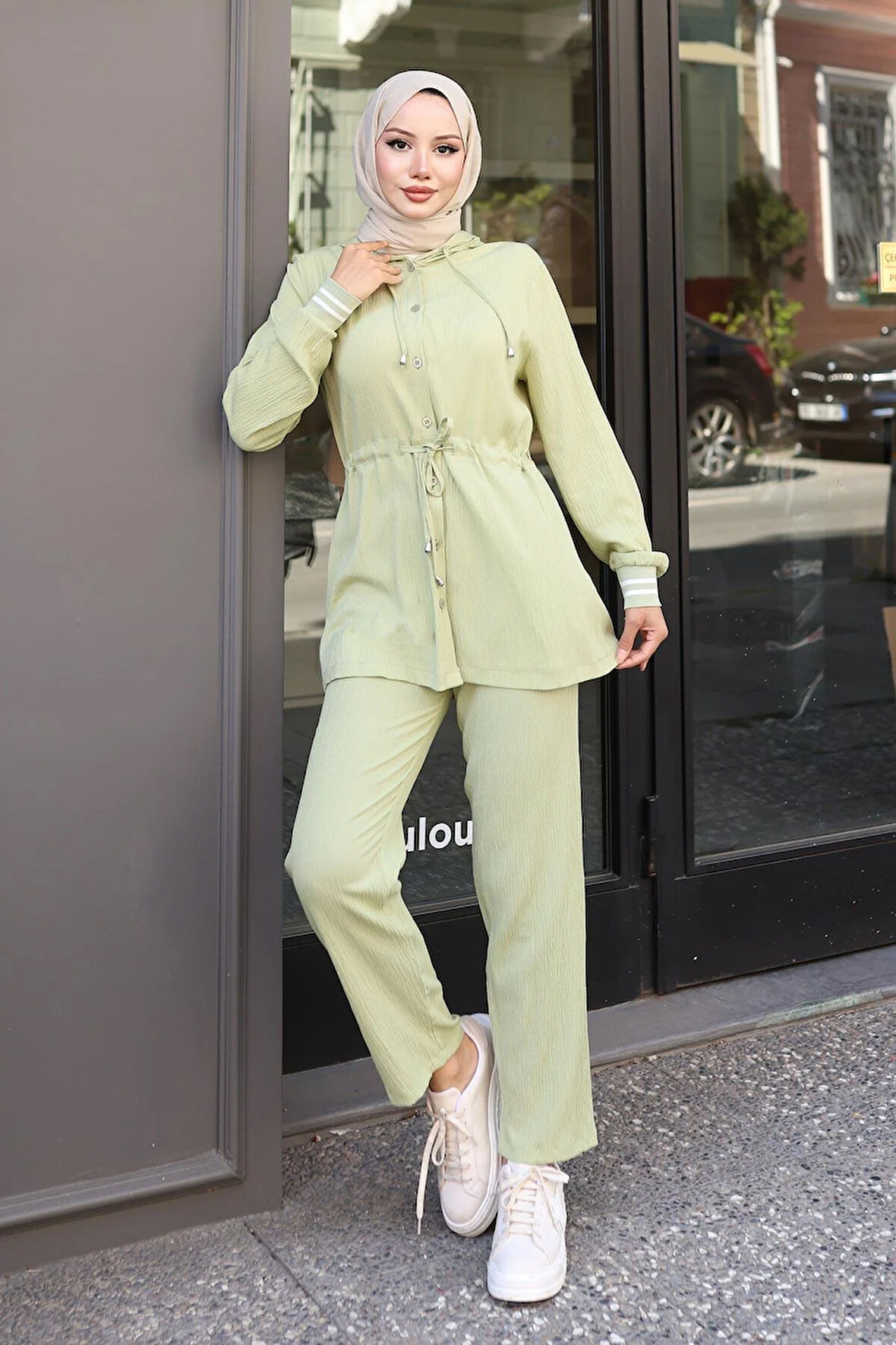 Ribana Detaylı Takım Mint Yeşili