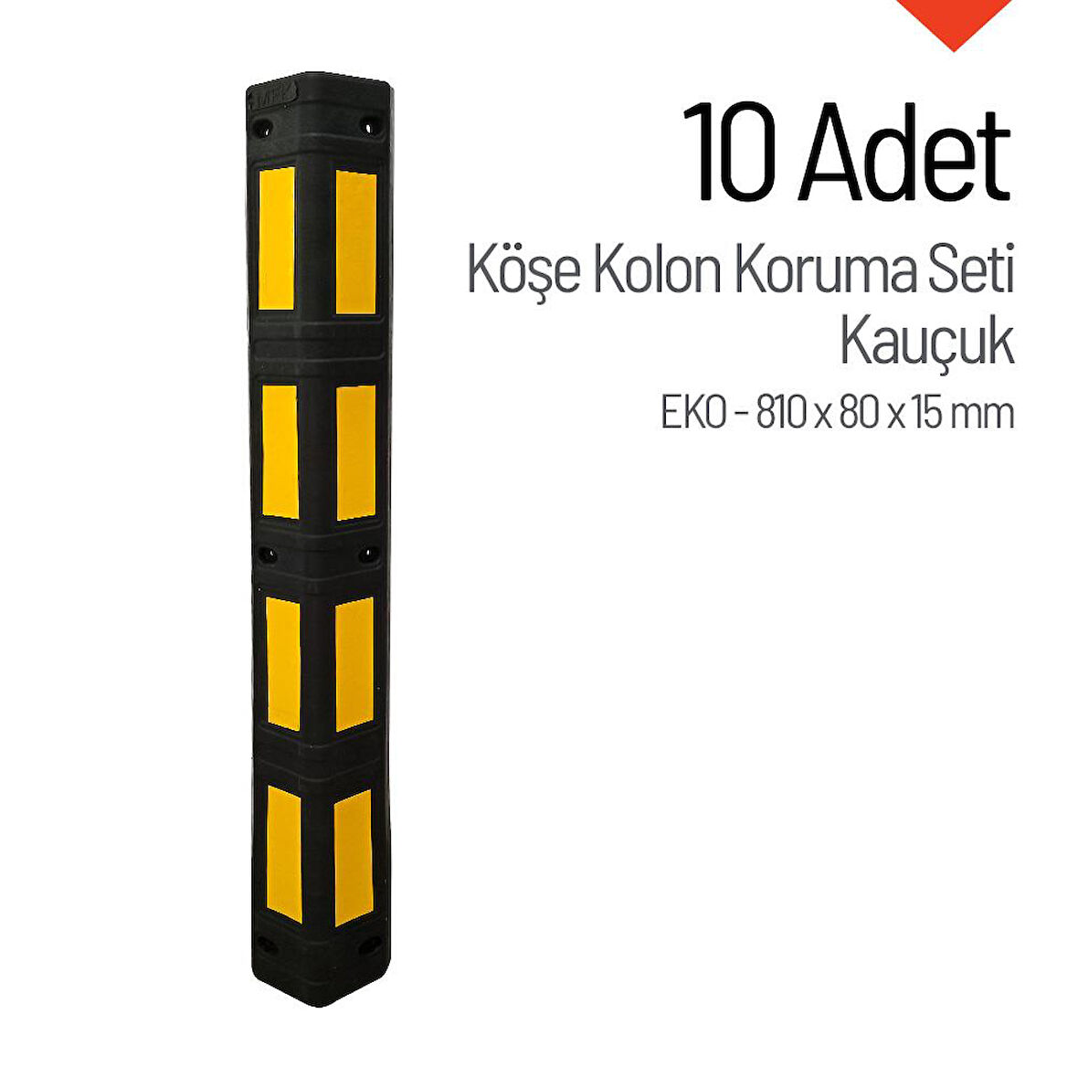Kauçuk Köşe Kolon Koruma EKO Petekli Onlu Set