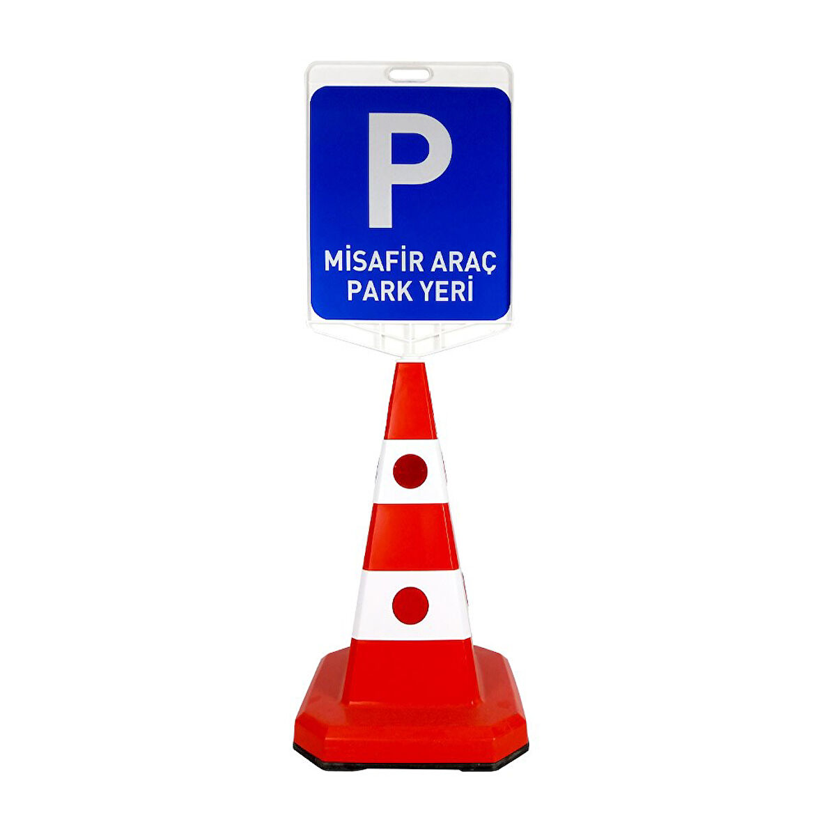 Misafir Araç Park Yeri Logo Ultra Kedi Gözlü Trafik Koni Seti