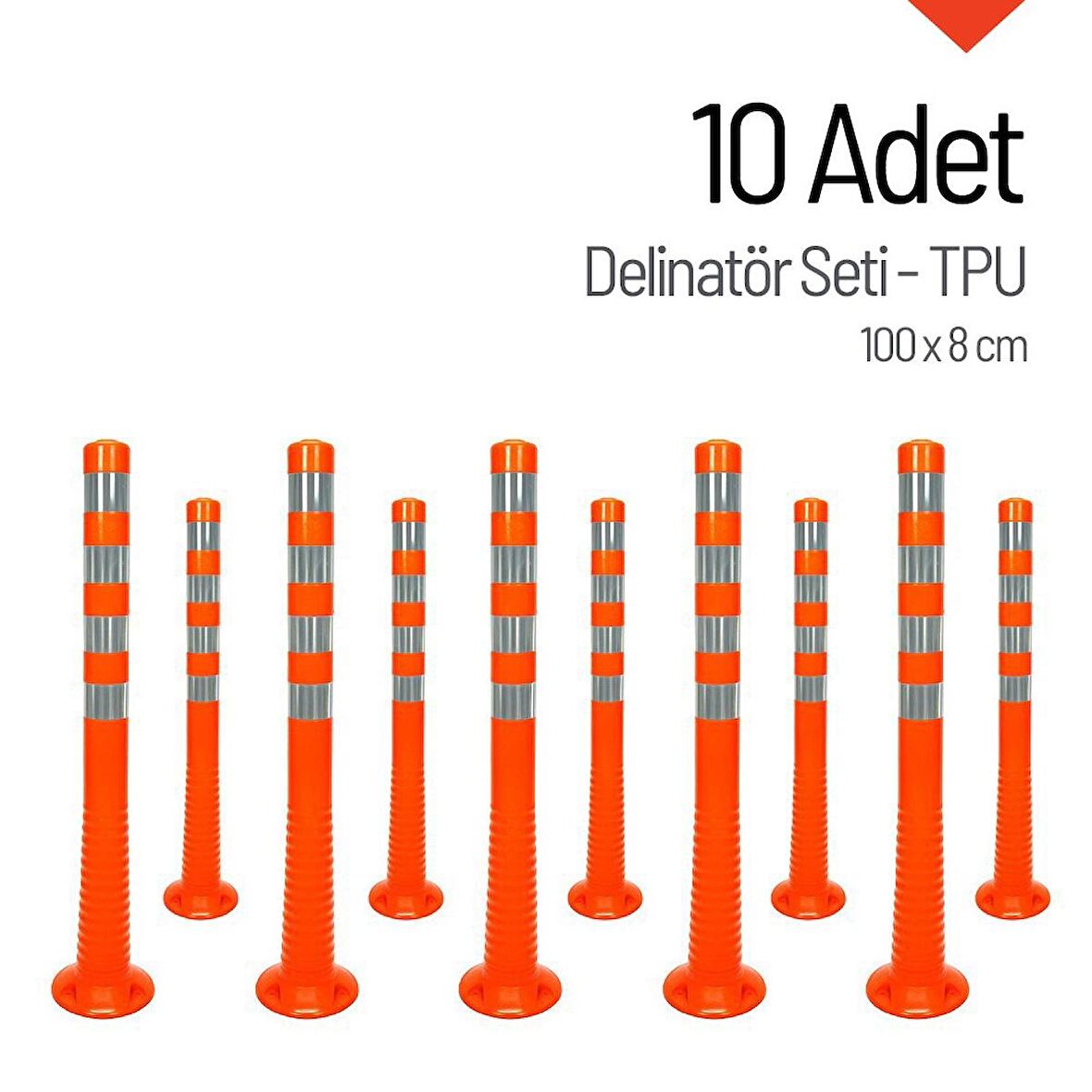 Delinatör 100 x 8 cm 10 Adet, Esnek Duba