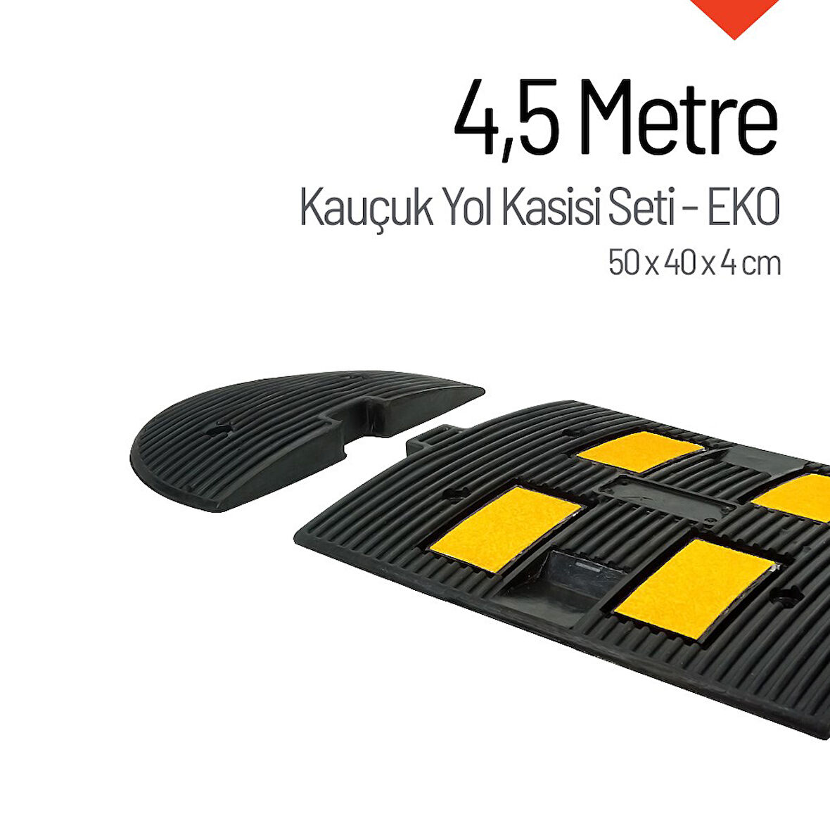 Kauçuk Hız Kesici, Yol Kasisi 50 x 40 x 4 cm - EKO - 4,5 Metre