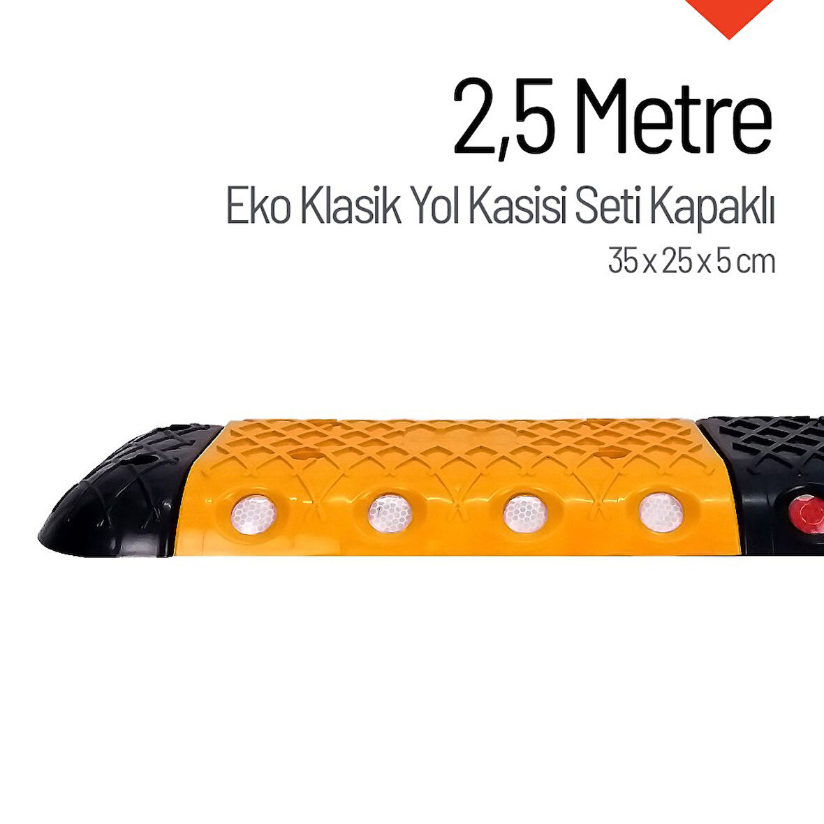 Eko Klasik Hız Kesici Set Kapaklı Plastik, Yol Kasisi 2,5 metre