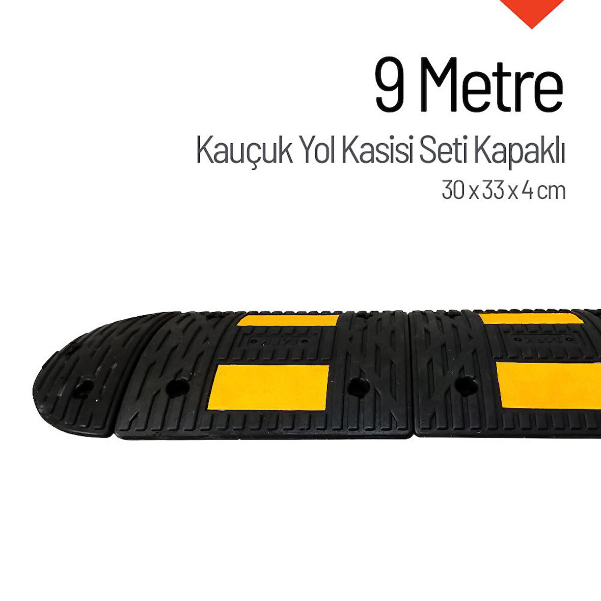 Kauçuk Hız Kesici Set Kapaklı, Yol Kasisi 9 metre - EKO