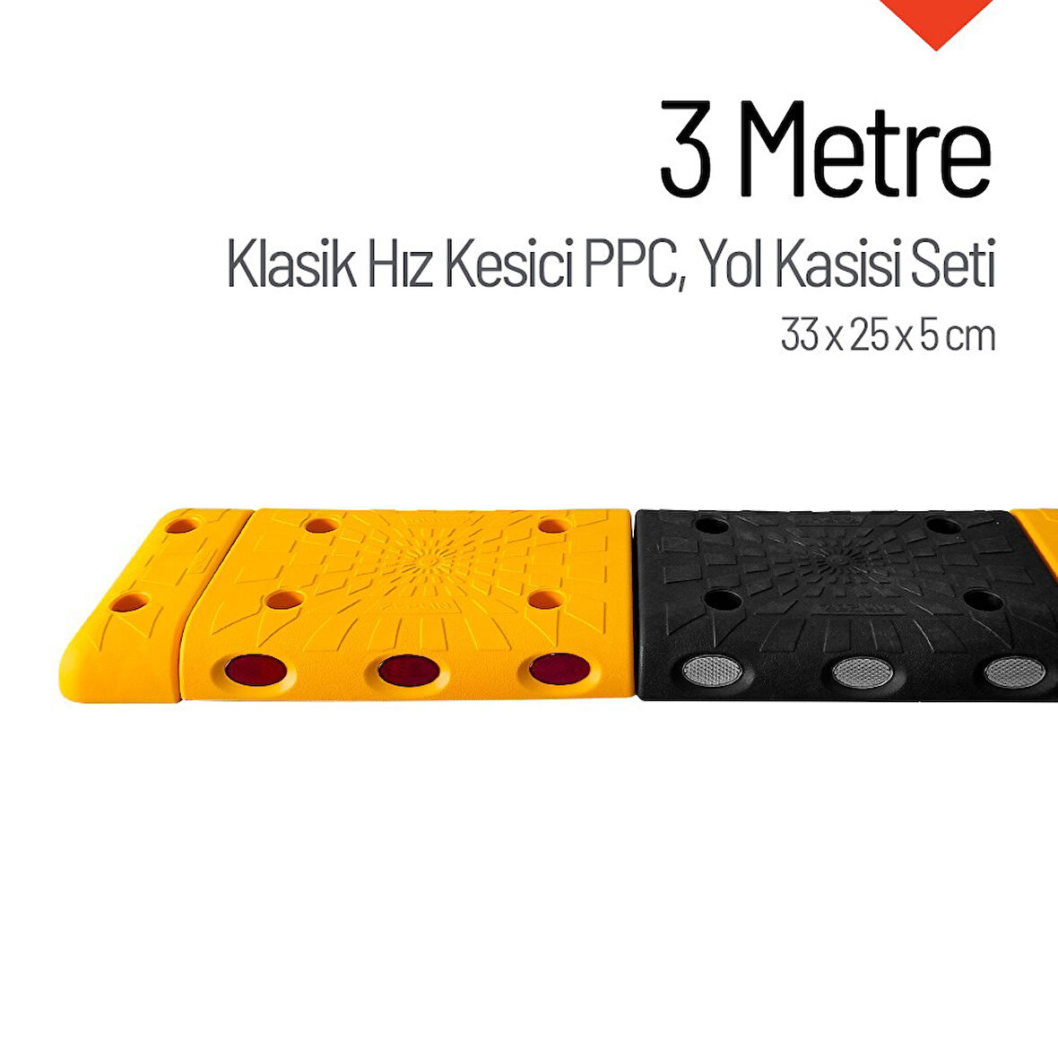 Klasik Hız Kesici PPC Set, Yol Kasisi 3 Metre