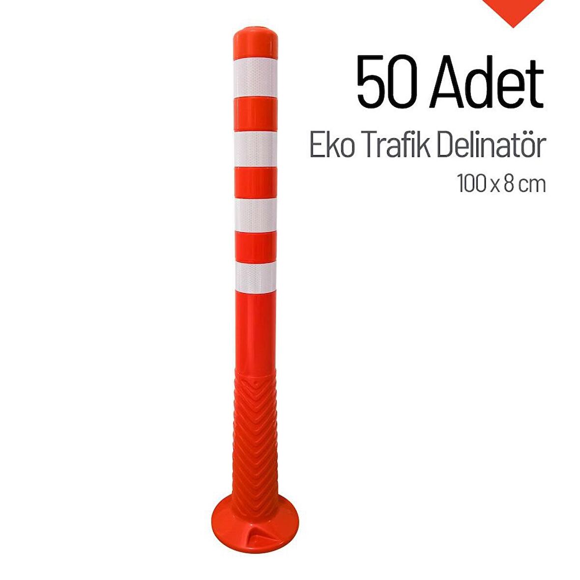 Eko Trafik Delinatör 100 x 8 cm, Esnek Duba 50 Adet