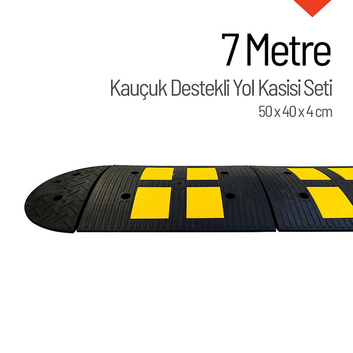 Kauçuk Yol Kasisi Destekli, Hız Kesici Set 7 Metre