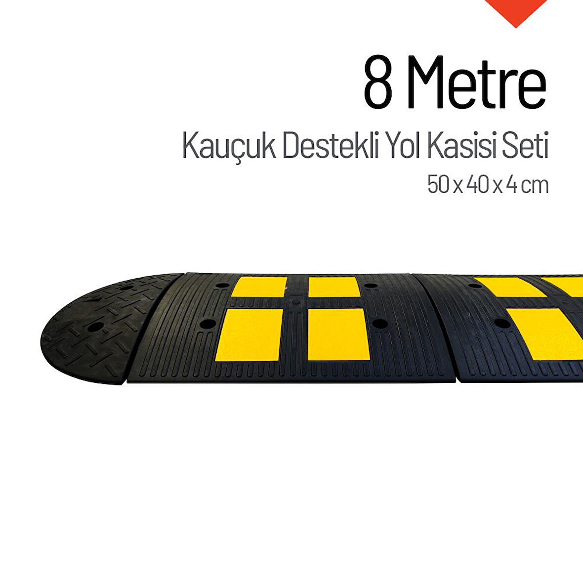Kauçuk Yol Kasisi Destekli, Hız Kesici Set 8 Metre