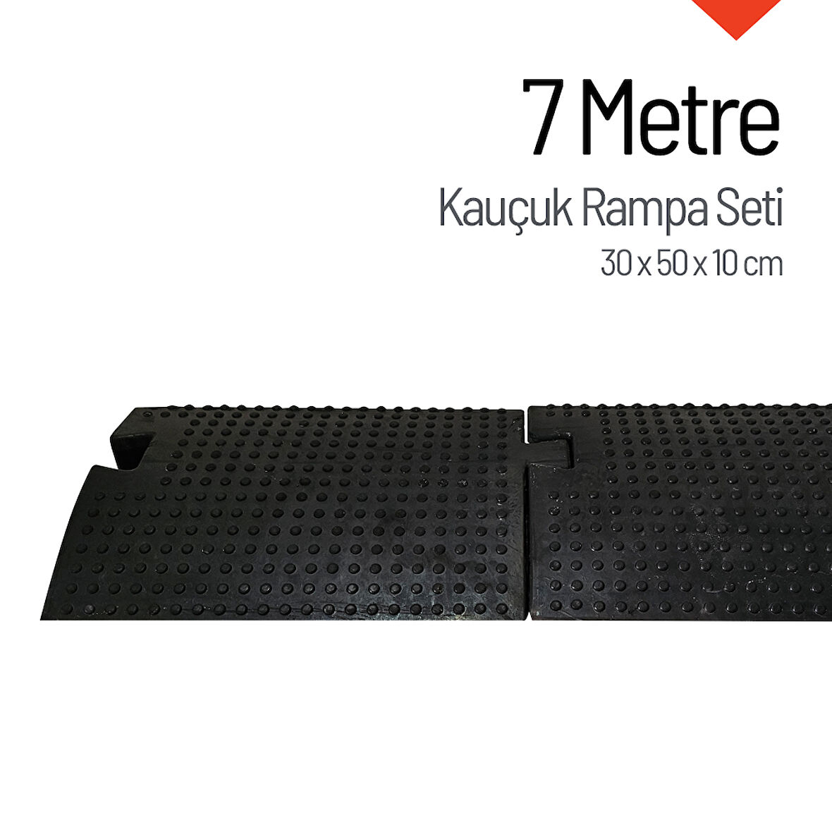 Kauçuk Rampa, Otopark Rampası, Kaldırım Rampası 30 x 50 x 10 cm 7 Metre
