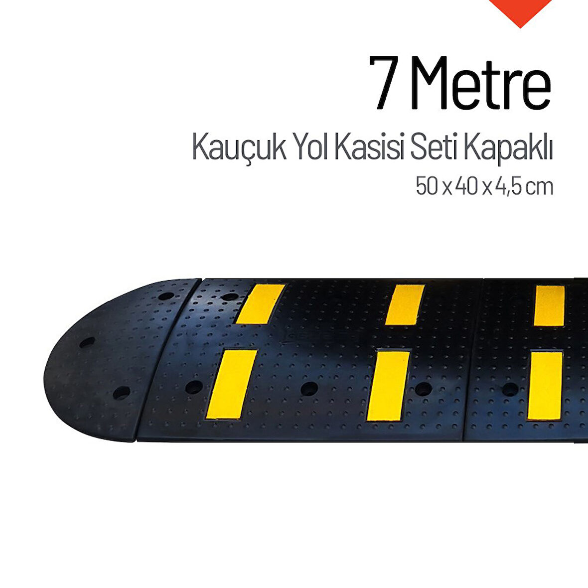 Kauçuk Hız Kesici Set Kapaklı, Yol Kasisi 7 metre