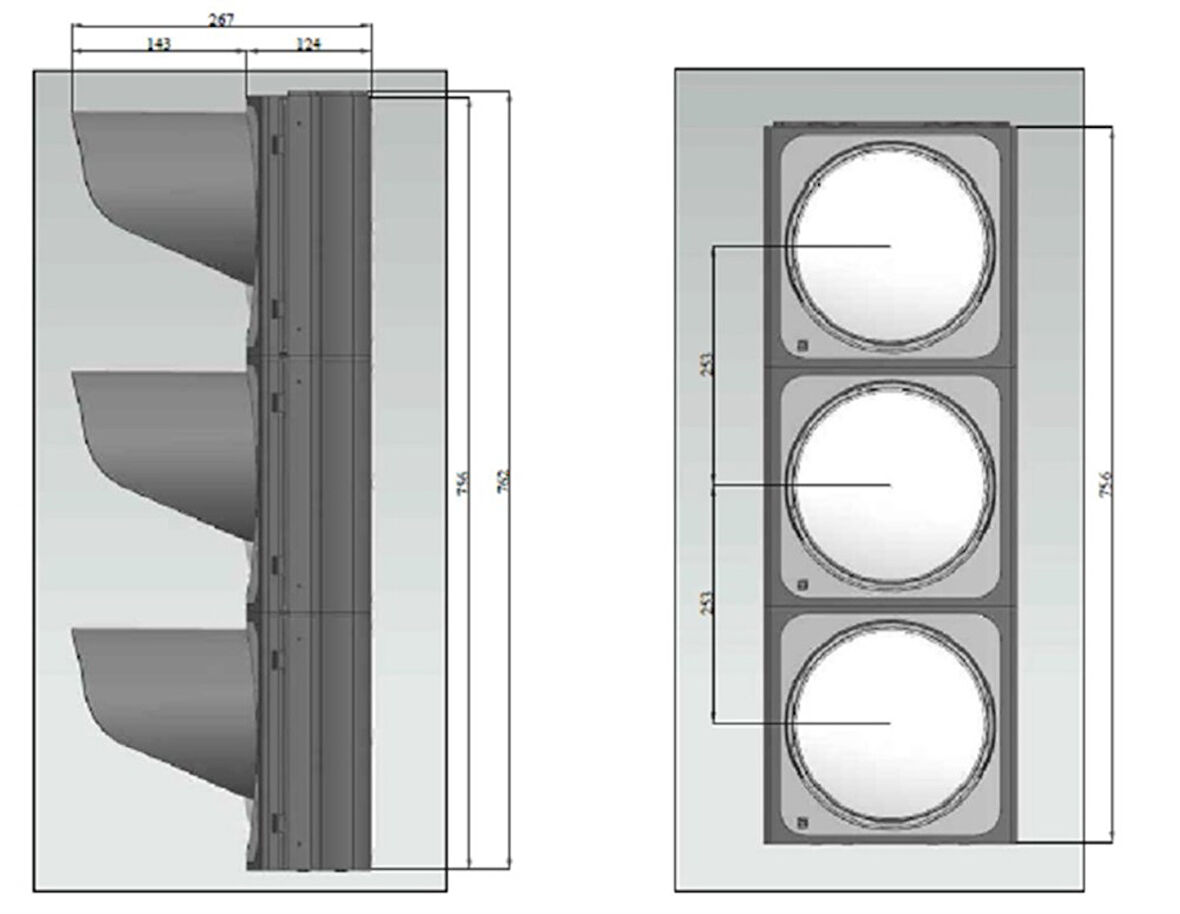 200 mm Power Ledli Oto Sinyal Verici, Trafik Lambası