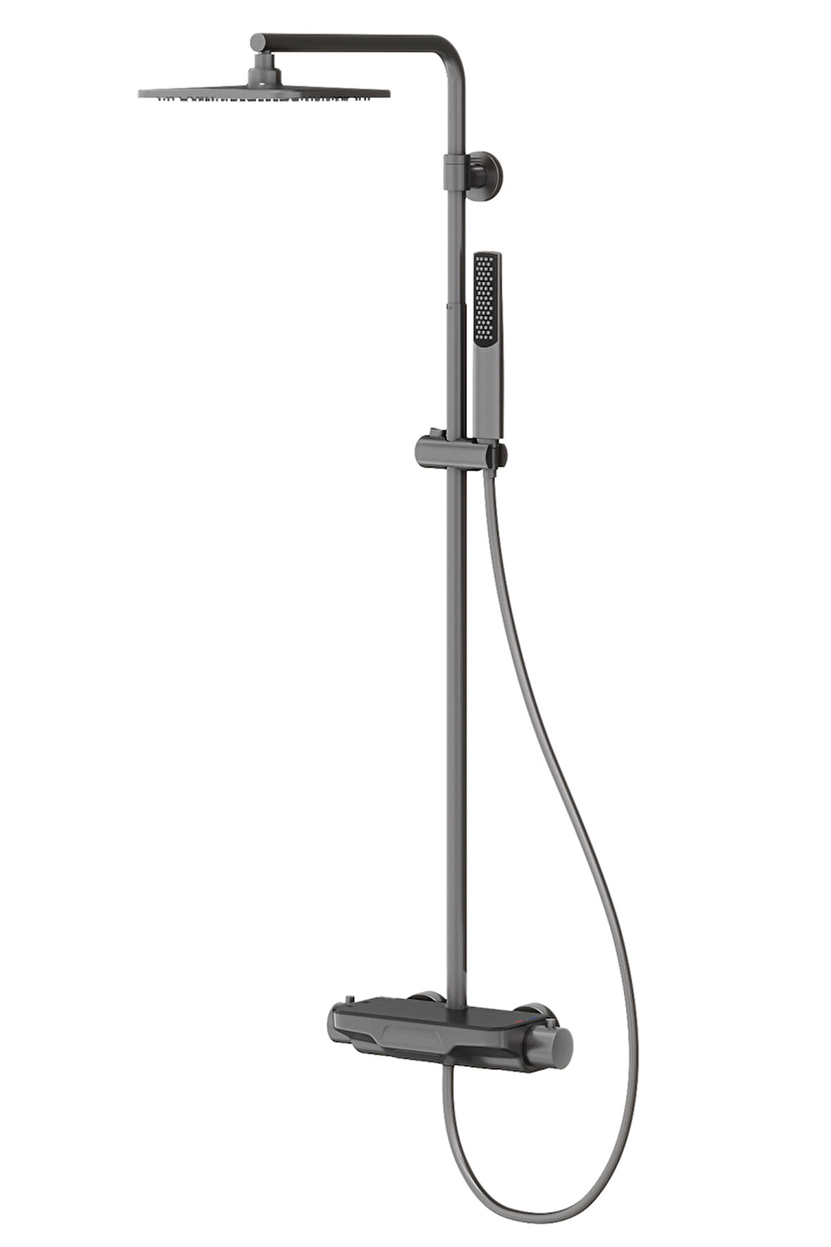 Perla Termostatik 3 Yönlü Duş Kolonu-Gun Metal
