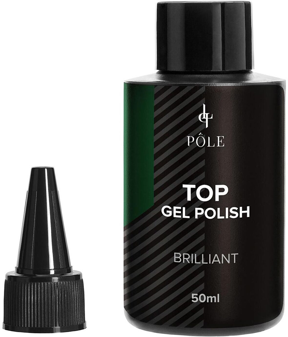 TOP coat kapatıcı kat No Wipe Brilliant parlak (50 ml.) ekonomik boy