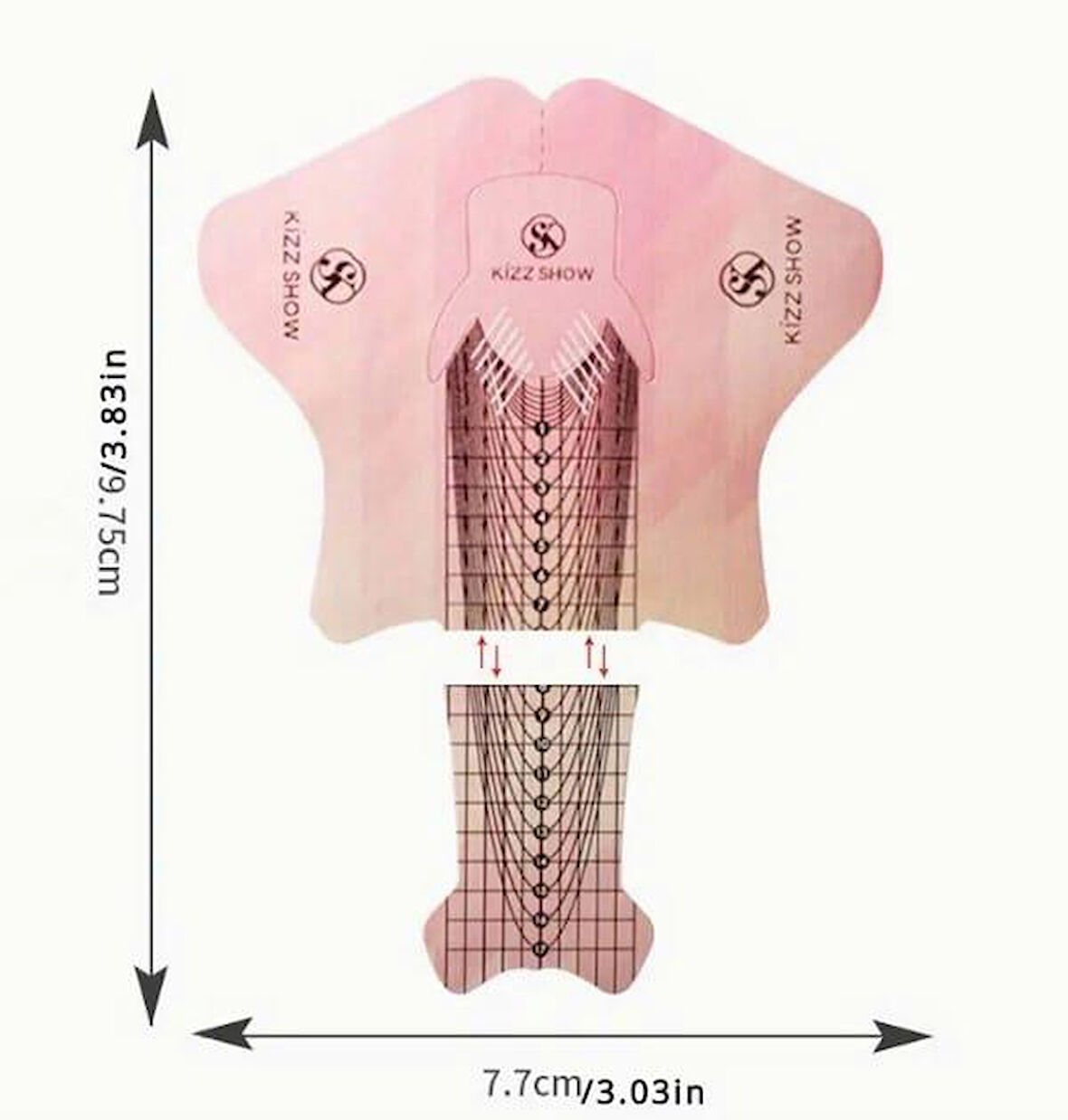 Ekstra Uzun Alt form şablonlar 10 adet 9.75 cm