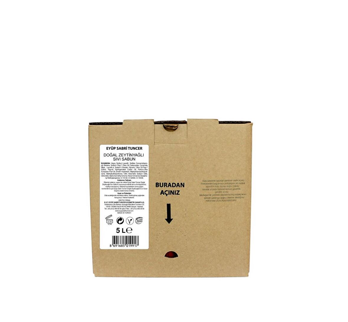 Doğal Zeytinyağlı Sıvı Sabun 5 lt - Bag in Box
