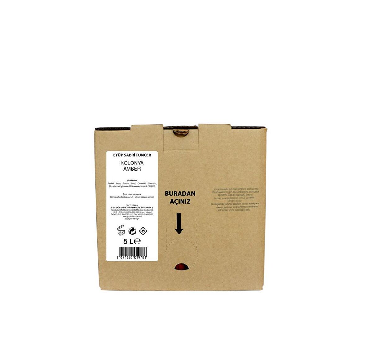 Amber Kolonyası 5 lt - Bag in Box