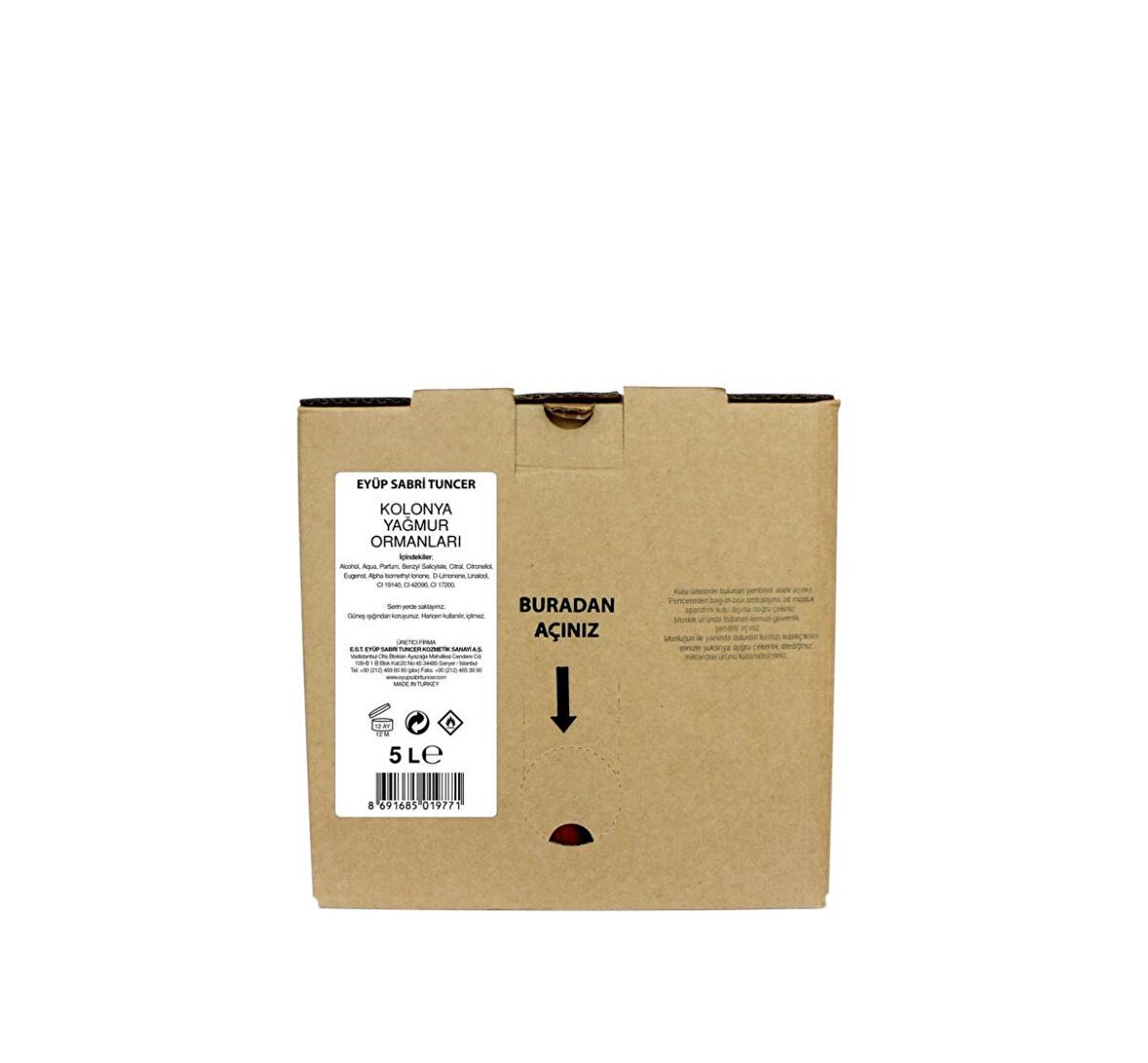 Yağmur Ormanları Kolonyası 5 lt - Bag in Box