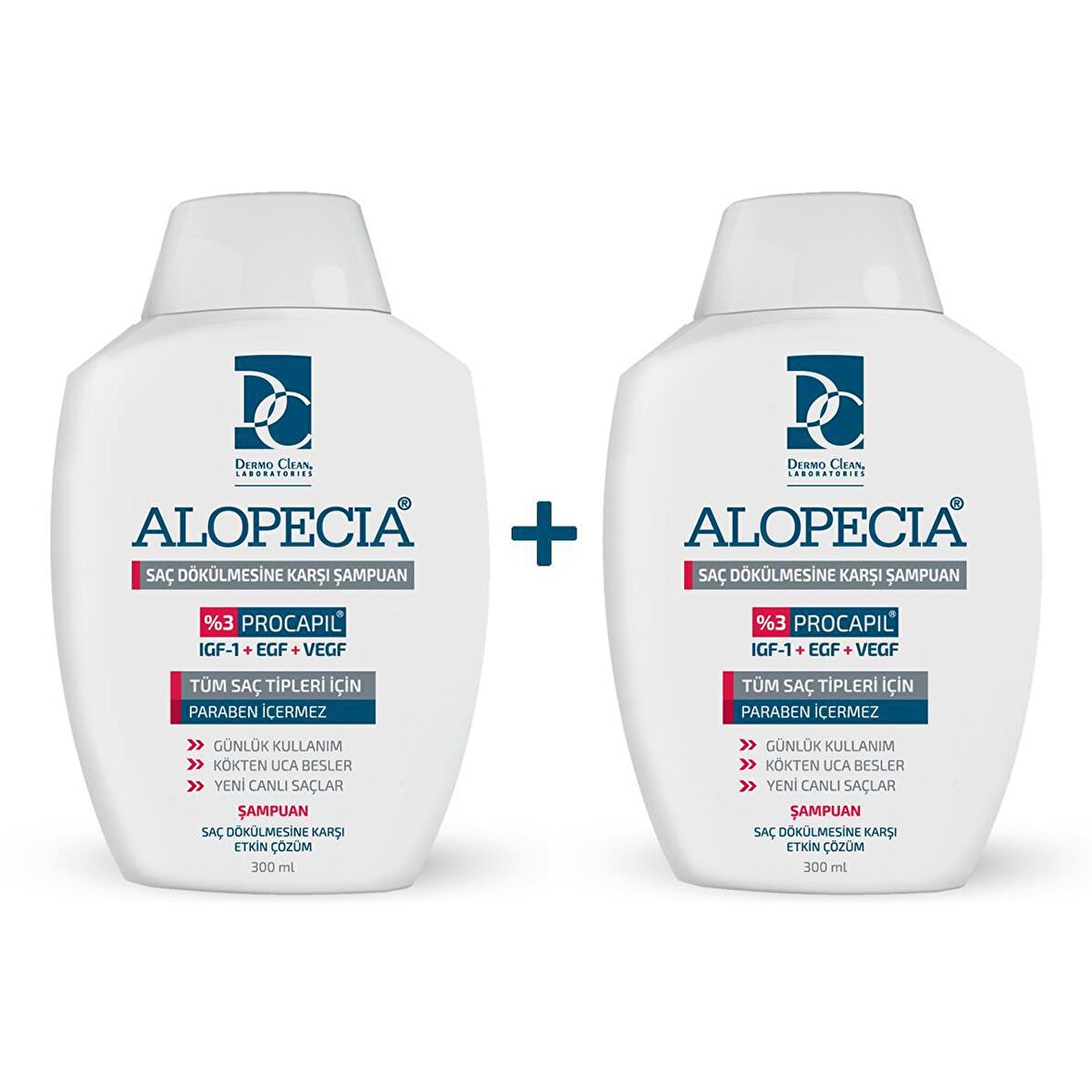 ALOPECİA PROCAPİL VE IGF İÇERİKLİ SAÇ DÖKÜLMESİNE KARŞI ŞAMPUAN 300 ML - 2'Lİ SET