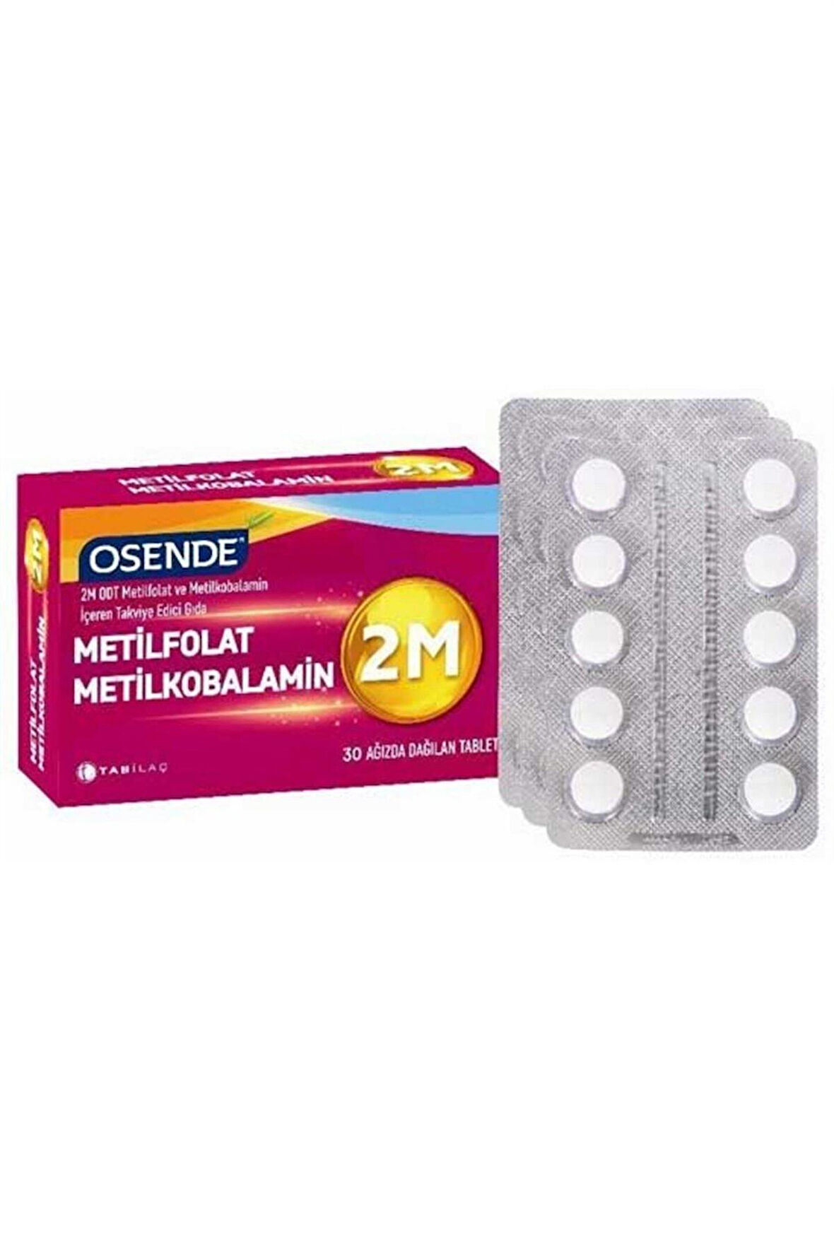 Osende 2m Odt Metilfolat & Metilkobalamin 30 Ağızda Dağılan Tablet