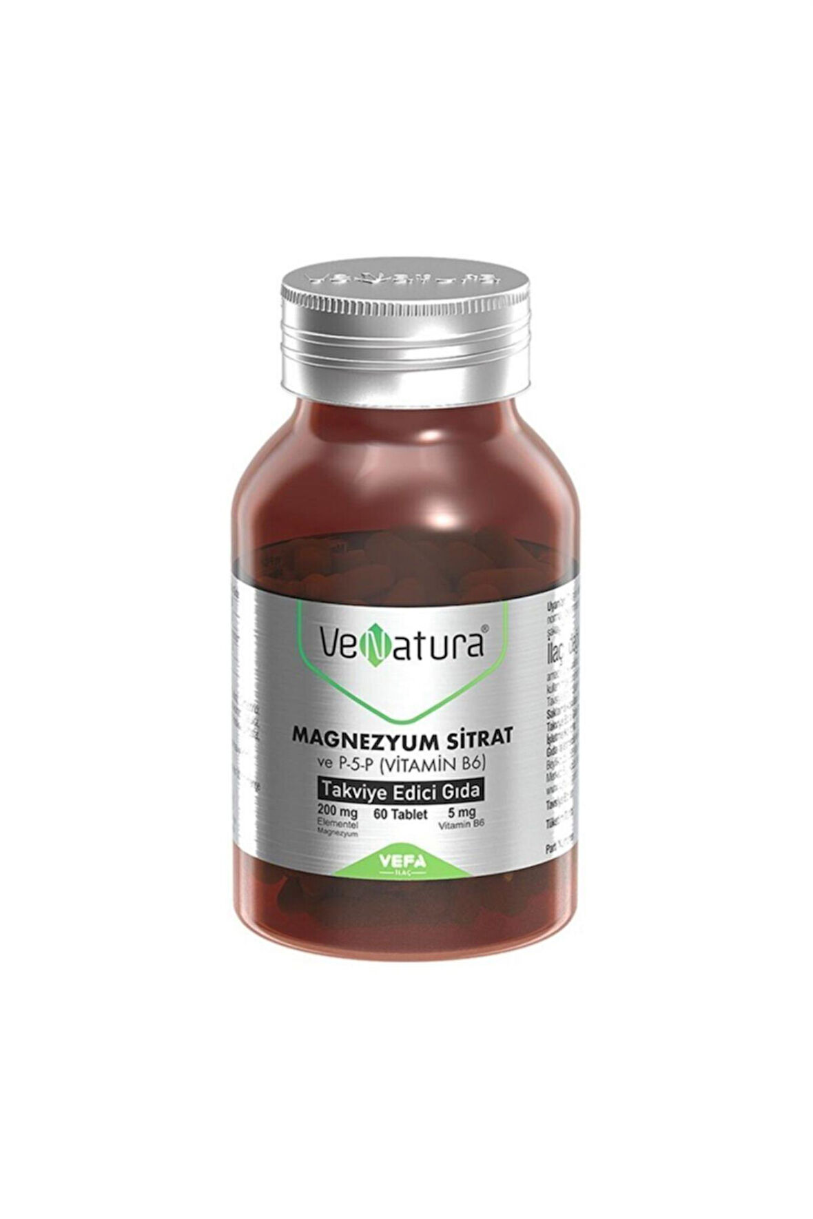 Venatura Magnezyum Sitrat Ve P-5-P (VİTAMİN B6) 60 Tablet