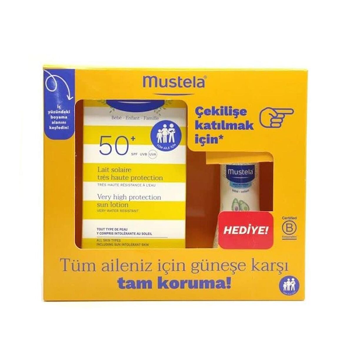 Mustela Güneş Losyonu Spf 50 100 ml + Vücut Losyonu 50 ml