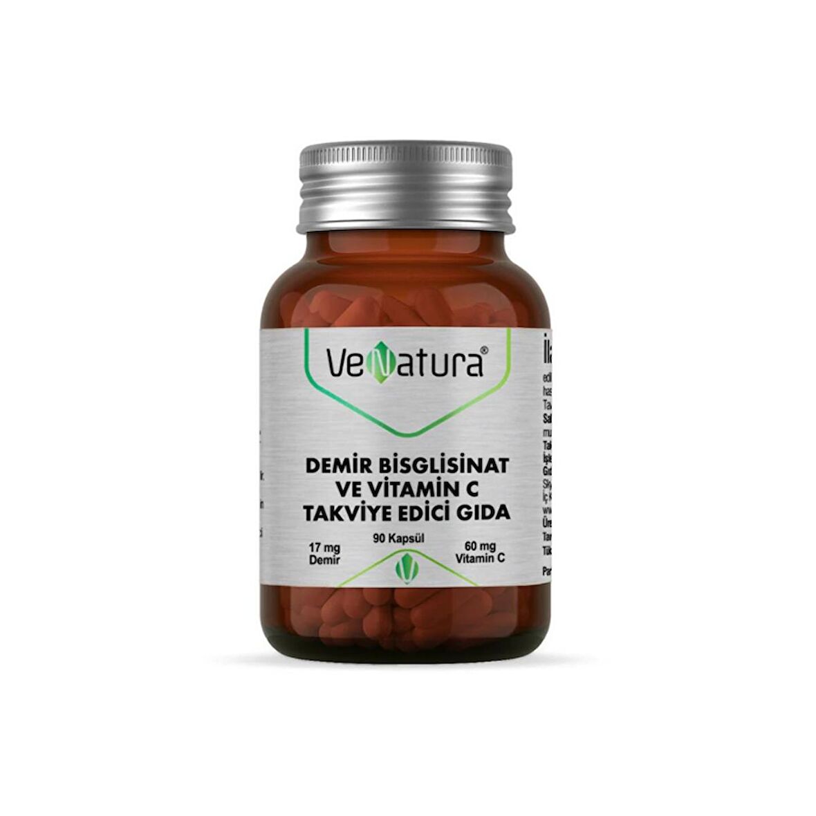 Venatura Demir Bisglisinat ve Vitamin C 90 Kapsül
