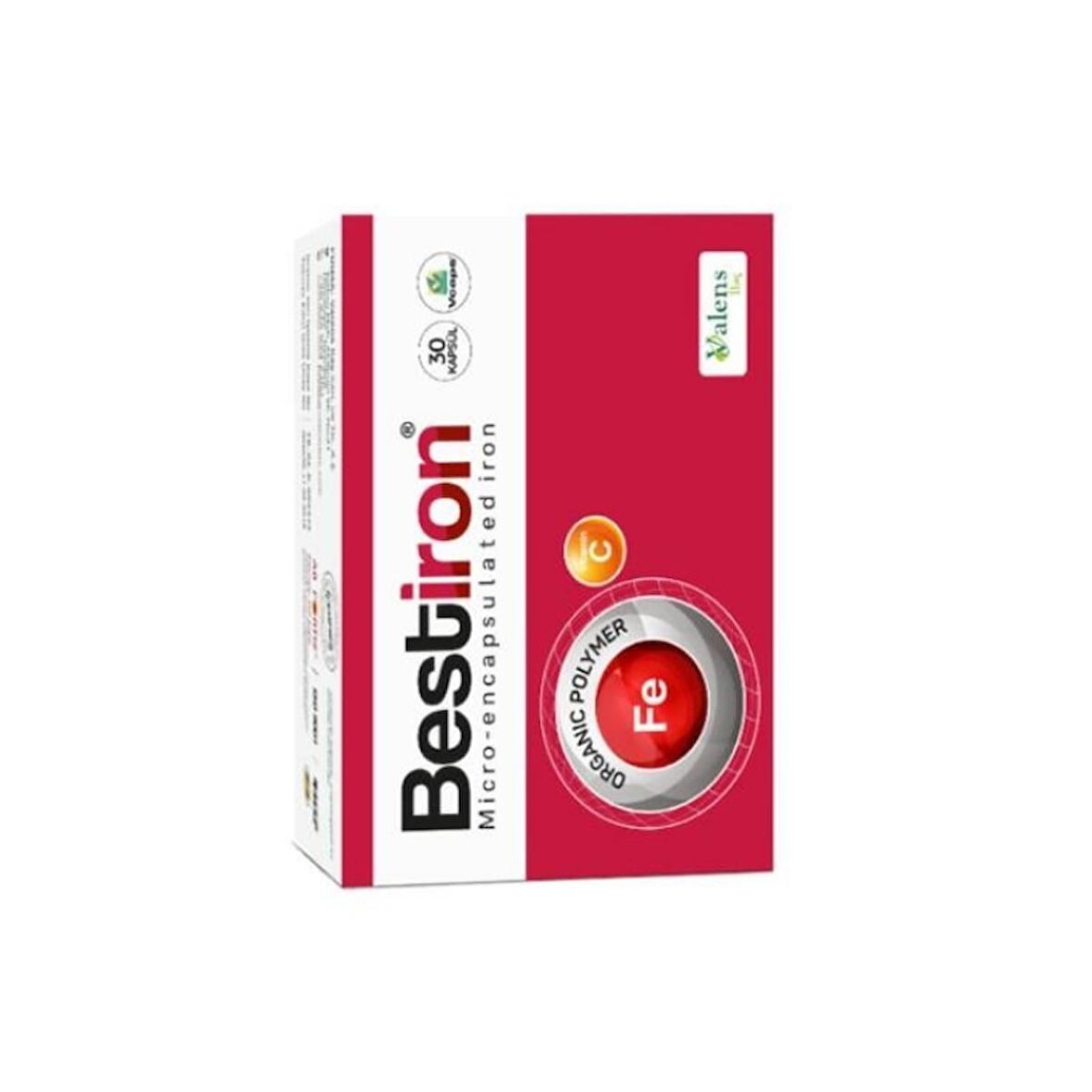 Bestiron Demir ve C Vitamini İçeren Takviye Edici Gıda 30 Kapsül