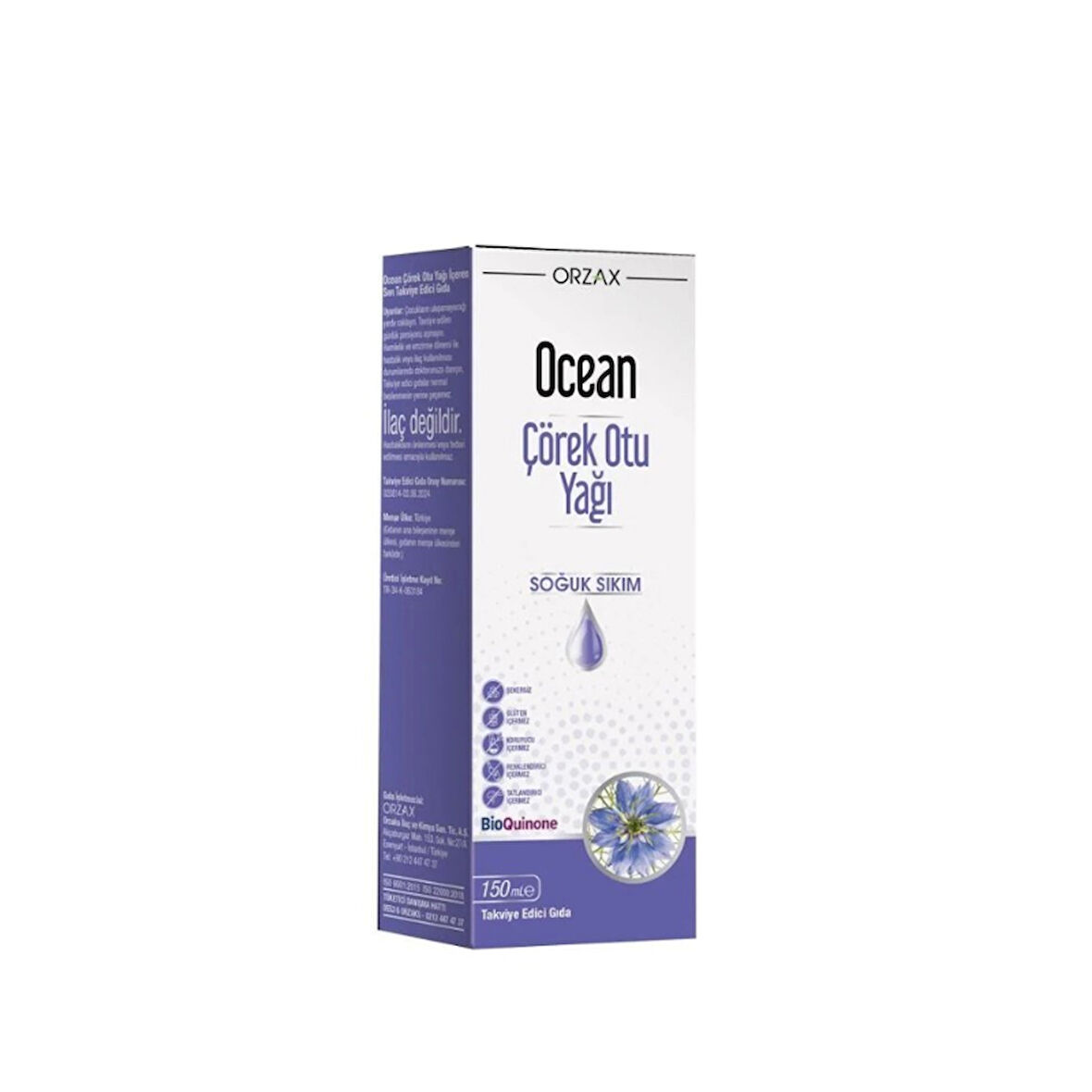 Ocean Çörek Otu Yağı Soğuk Sıkım 150 ml