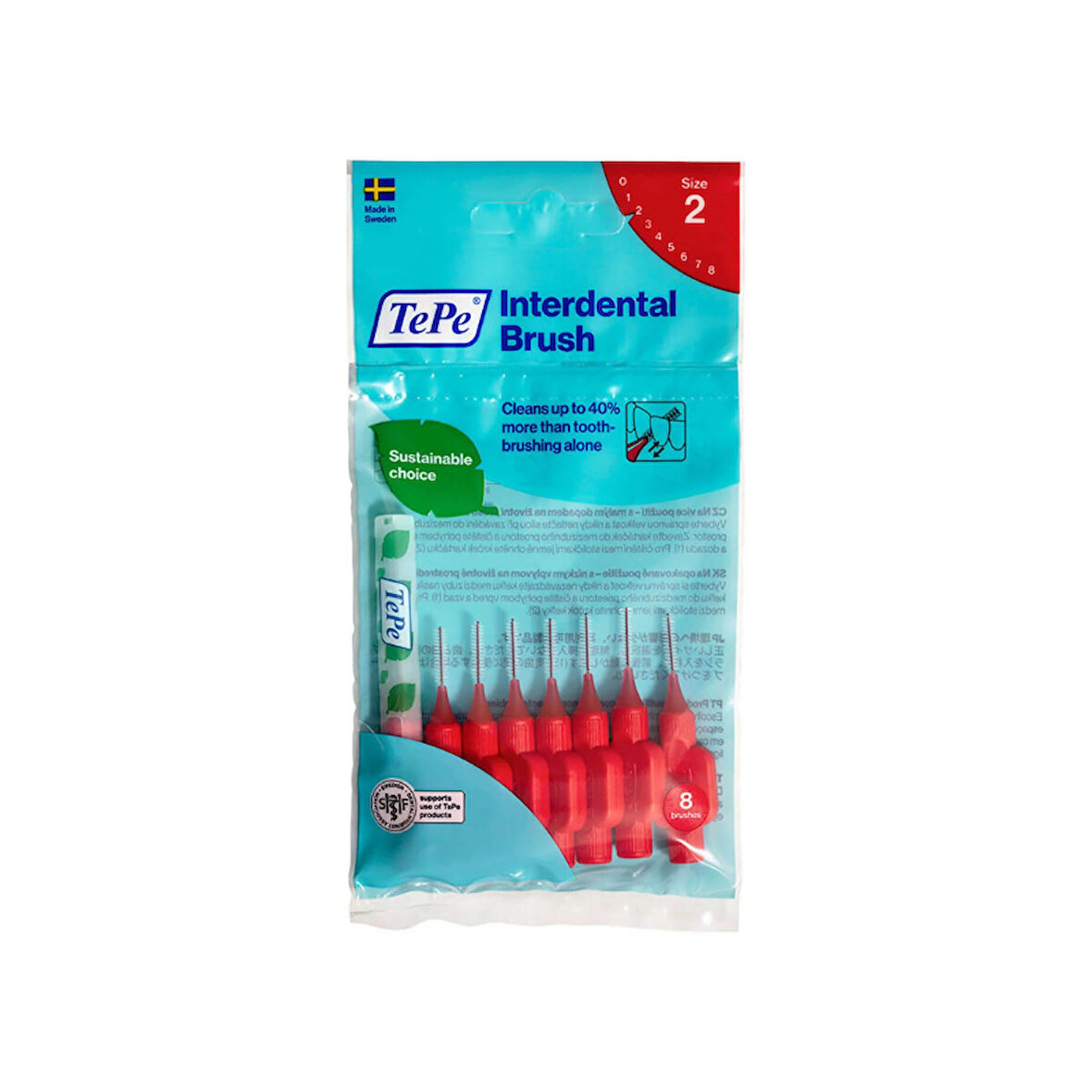 Tepe Diş Arayüz Fırçası 0.5 mm Kırmızı