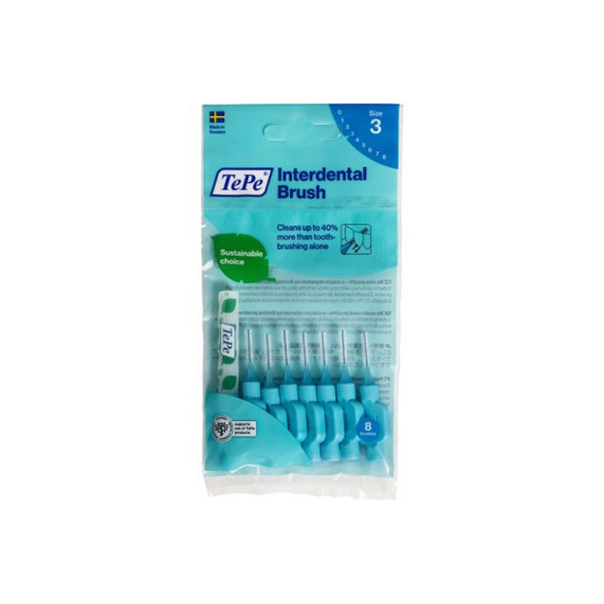 Tepe Diş Arayüz Fırçası 0.6 mm Mavi