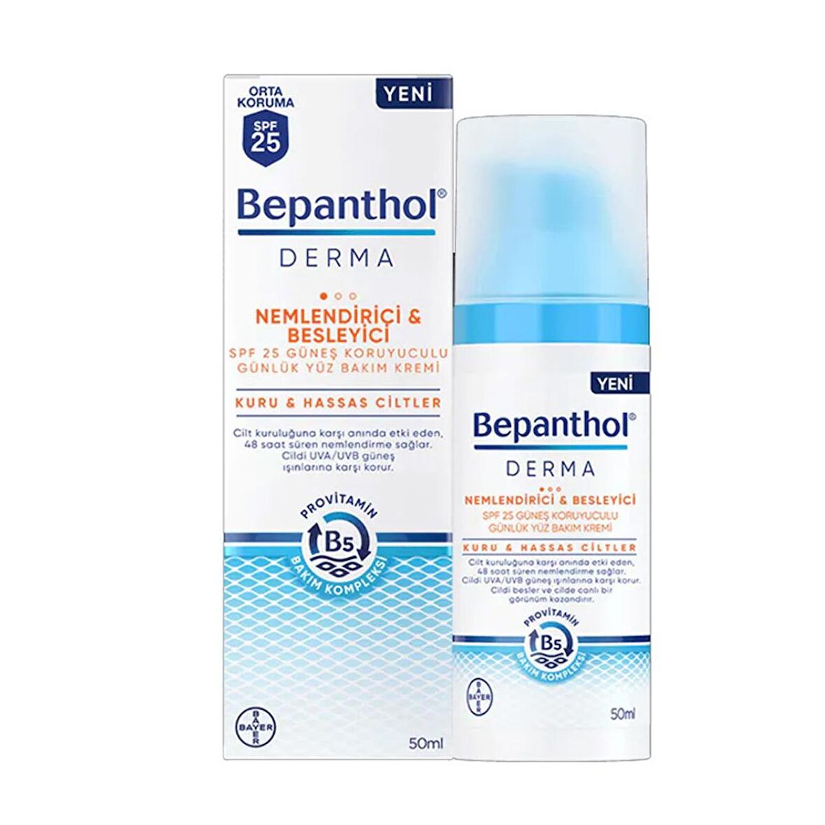Bepanthol Derma Nemlendirici Besleyici Spf 25 Yüz Bakım Kremi 50 ml