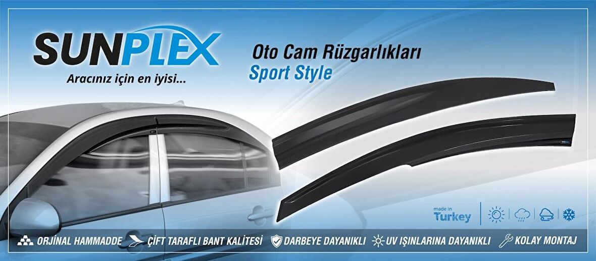 Hyundai Kona cam rüzgarlıgı 4lü set Sunplex 