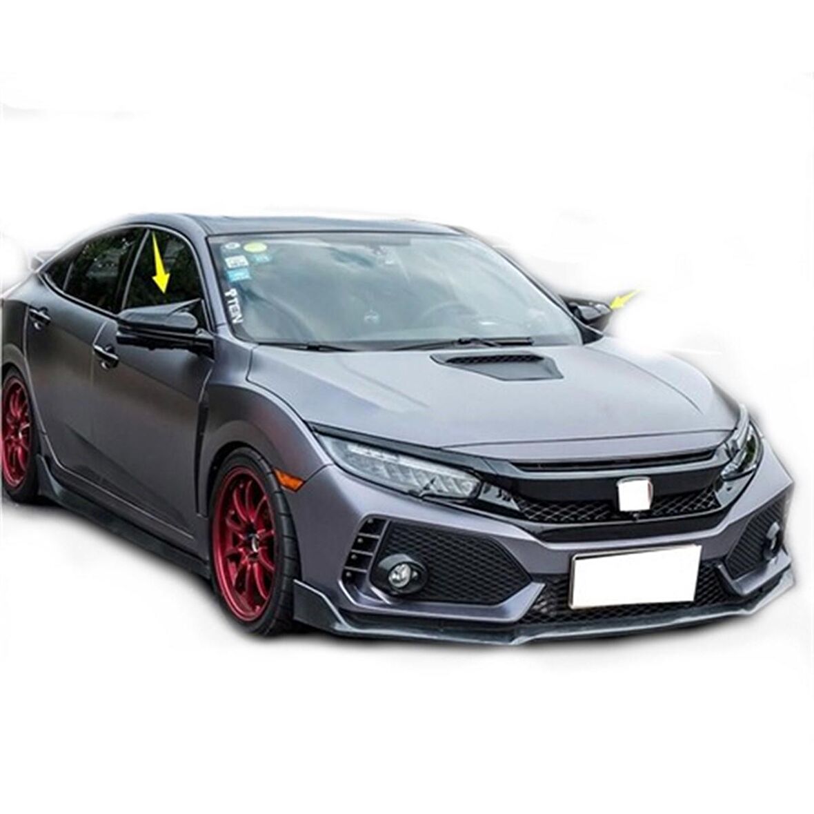 Honda Civic FC5 Batman ( Yarasa ) Ayna Kapağı Pianoblack